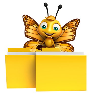 Kelebek çizgi film karakteri ile ağıl   