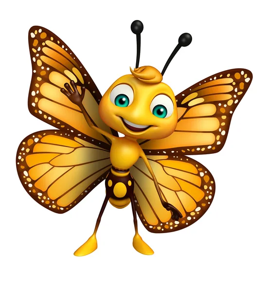 Lindo personaje de dibujos animados mariposa — Foto de Stock