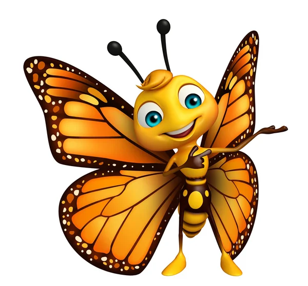 funny Butterfly cartoon character