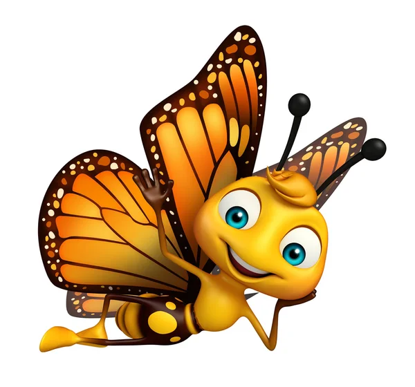 funny  Butterfly cartoon character