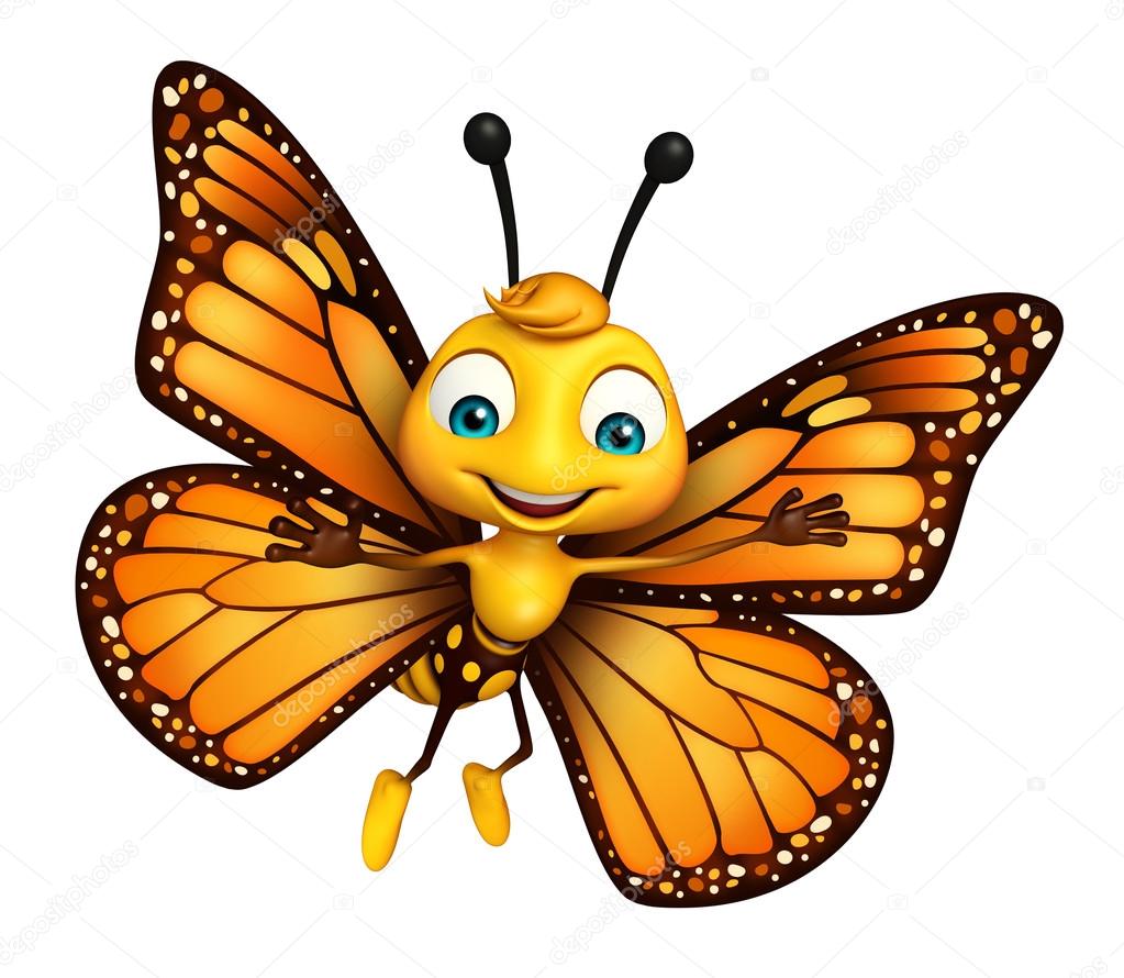 Funny Butterfly cartoon character Stock Photo by ©visible3dscience ...