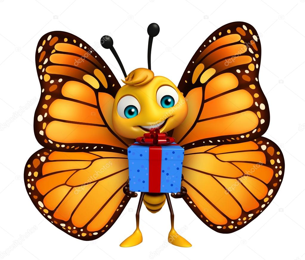 Fun Butterfly cartoon character with giftbox Stock Photo by ©visible3dscience 103212944 Fun Butterfly cartoon character with giftbox Stock Photo by ©visible3dscience 103212944