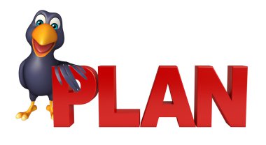 Karga planı işareti karakter karikatür  