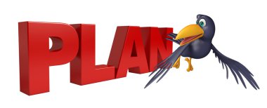 Karga planı işareti karakter karikatür  