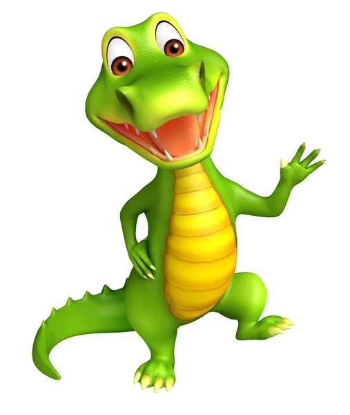 Niedliche Aligator Cartoon-Figur — Stockfoto