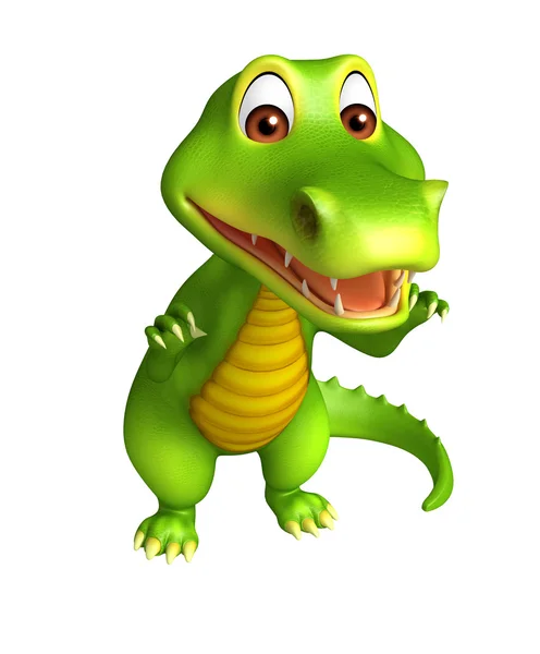 Niedliche Aligator Cartoon-Figur — Stockfoto