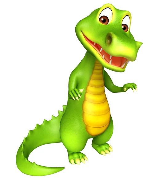 Aranyos Aligator rajzfilmfigura — Stock Fotó