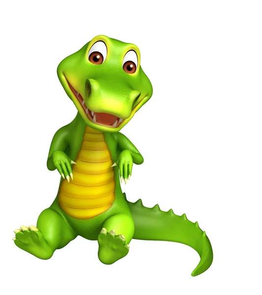Drăguț Aligator desene animate charcter — Fotografie, imagine de stoc