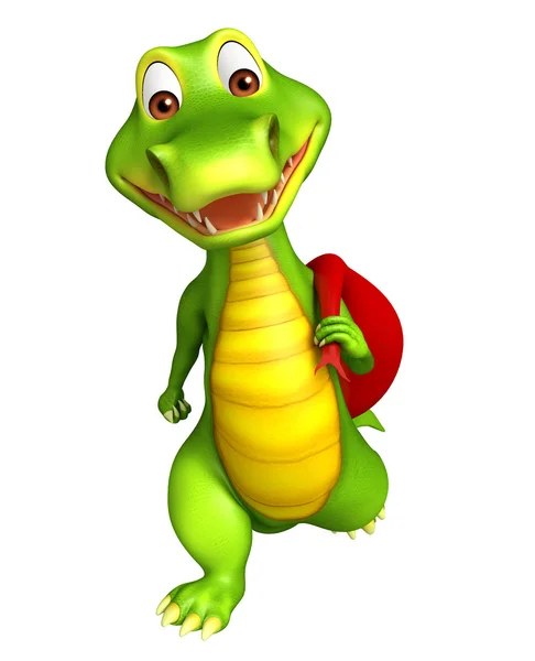 Niedliche Aligator Cartoon-Figur — Stockfoto