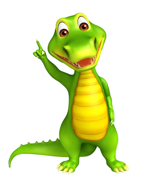 Schattig Aligator stripfiguur — Stockfoto