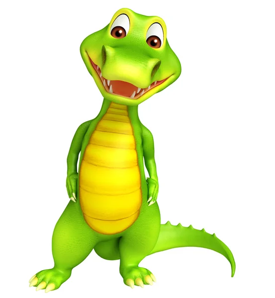 Schattig Aligator stripfiguur — Stockfoto