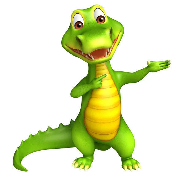 Schattig Aligator stripfiguur — Stockfoto