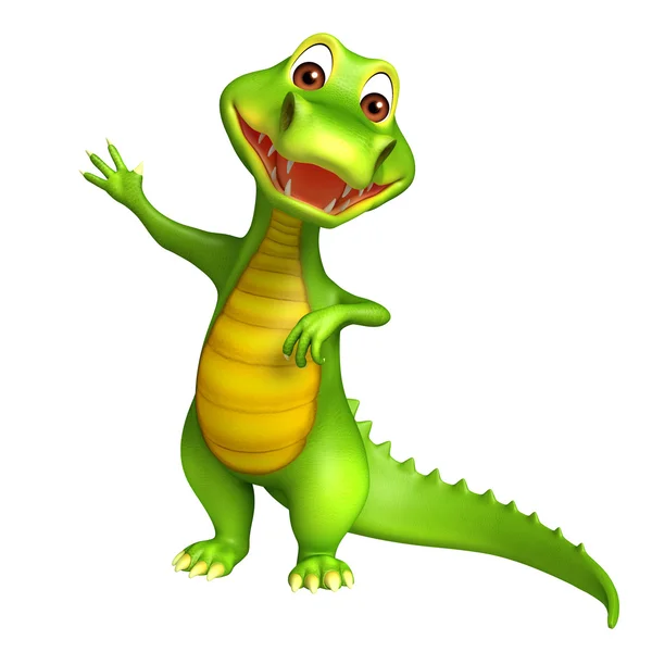 Niedliche Aligator Cartoon-Figur — Stockfoto