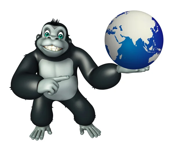 Gorilla-Zeichentrickfigur — Stockfoto