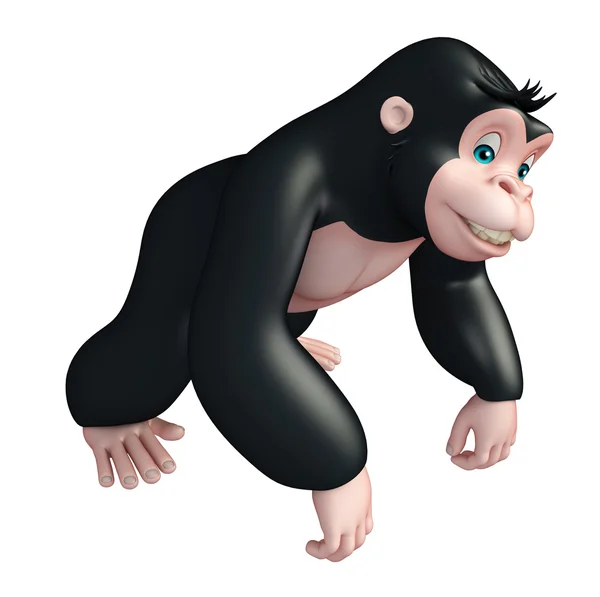 Niedlichen Gorilla lustige Cartoon-Figur — Stockfoto