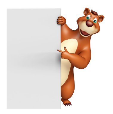 sevimli ayı karakter karikatür