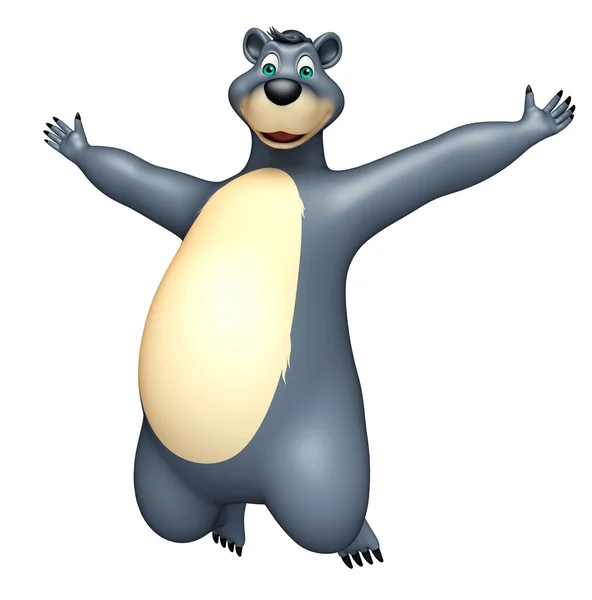 Carino divertente orso personaggio dei cartoni animati — Foto Stock
