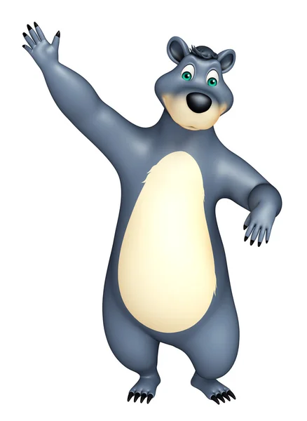 Carino divertente orso personaggio dei cartoni animati — Foto Stock