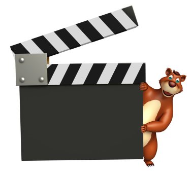 eğlenceli ayı çizgi film karakteri clapper kurulu ile