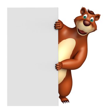 sevimli ayı karakter karikatür