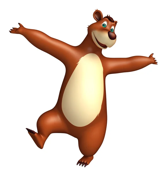 Милий смішний персонаж мультфільму Ведмідь — стокове фото