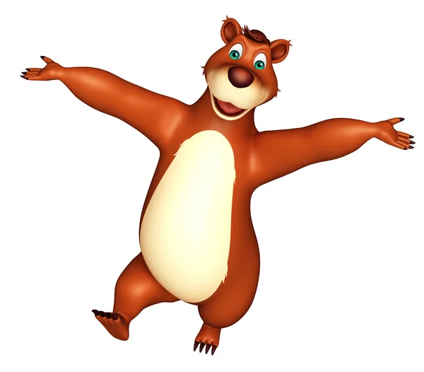 Lindo oso divertido personaje de dibujos animados —  Fotos de Stock