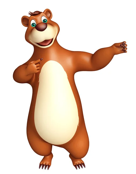 Lindo oso divertido personaje de dibujos animados —  Fotos de Stock