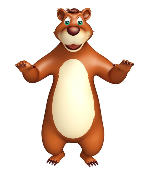 Leuke grappige Bear cartoon karakter — Stockfoto