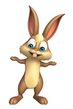 sevimli tavşan komik karikatür karakter