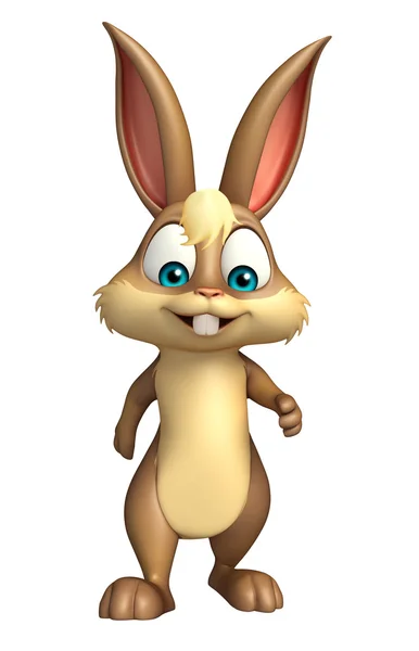 Bonito coelho engraçado personagem dos desenhos animados — Fotografia de Stock