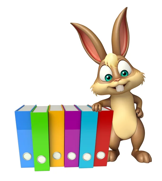 Bunny rajzfilm karaktert nyuszi rajzfilmfigura móka a fájlokat — Stock Fotó