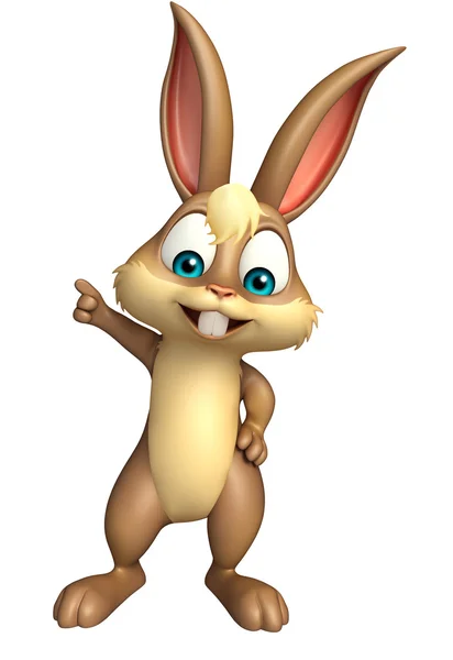 Sevimli tavşan komik karikatür karakter — Stok fotoğraf