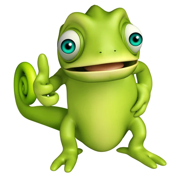 Schattig Chameleon grappige cartoon karakter — Stockfoto