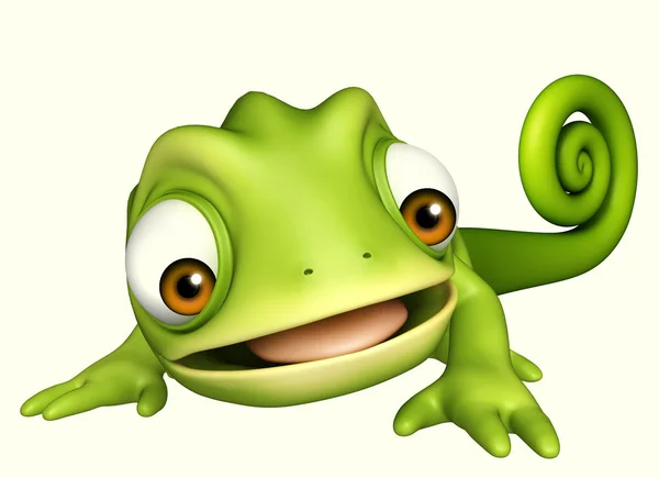 Schattig Chameleon grappige cartoon karakter — Stockfoto