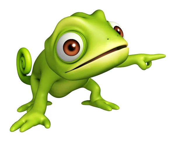 Schattig Chameleon grappige cartoon karakter — Stockfoto