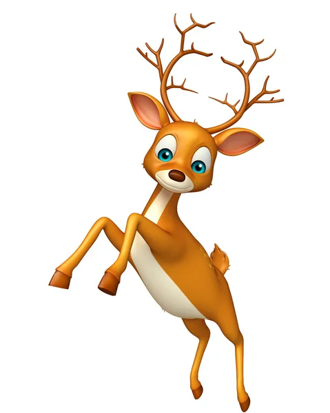 3d renderizado ilustración de ciervo divertido personaje de dibujos animados — Foto de Stock