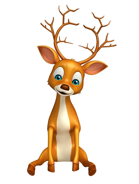 Cute Deer funny cartoon character — Stock Photo, Image