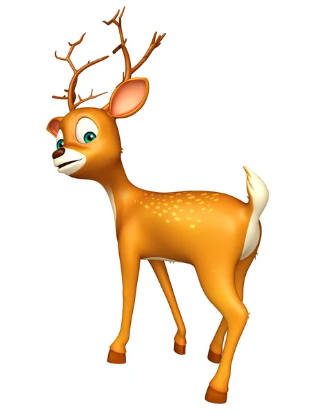 Cute Deer funny cartoon character — Stock Photo, Image