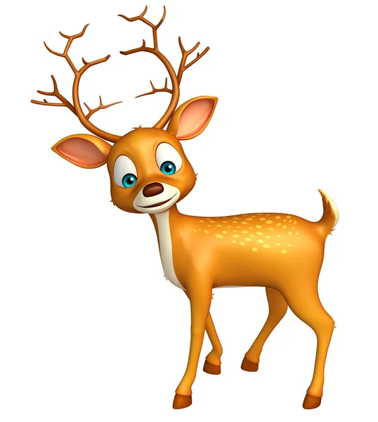 かわいい鹿の面白い漫画のキャラクター — ストック写真