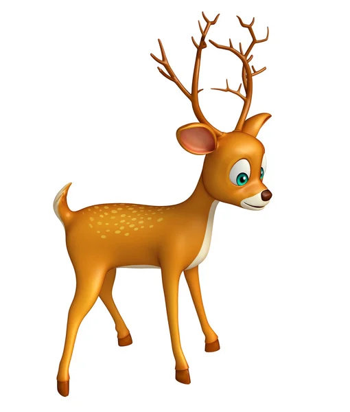 Lindo ciervo divertido personaje de dibujos animados —  Fotos de Stock