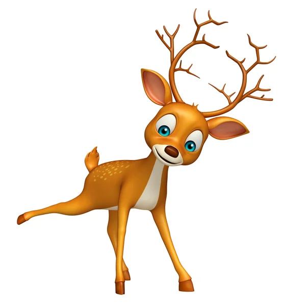 Cute Deer funny cartoon character — Stock Photo, Image