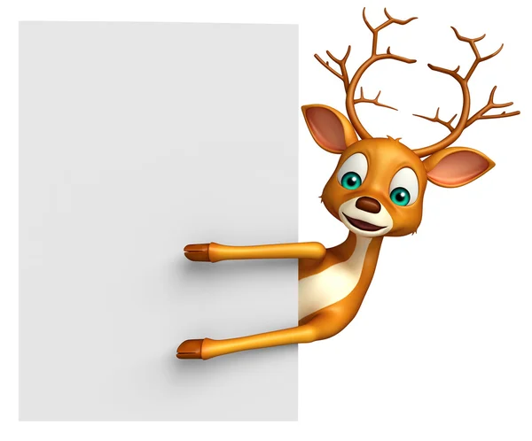 Carino cervo personaggio dei cartoni animati — Foto Stock