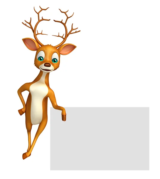 Cute Deer cartoon character — Stock Photo, Image