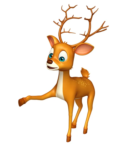 Cute Deer funny cartoon character — Stock Photo, Image