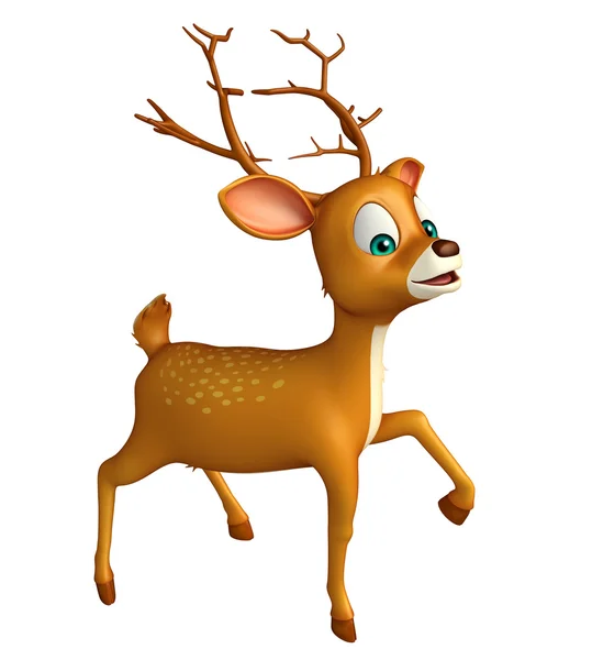 Cute Deer funny cartoon character — Stock Photo, Image