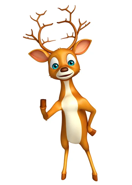 Cute Deer funny cartoon character — Stock Photo, Image