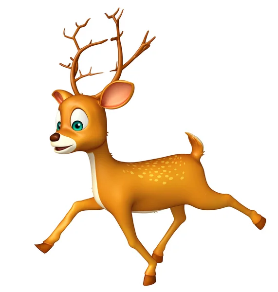 Cute Deer funny cartoon character — Stock Photo, Image