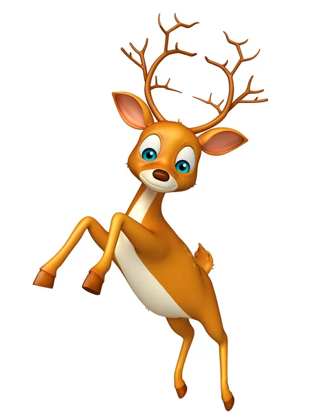 Cute Deer funny cartoon character — Stock Photo, Image