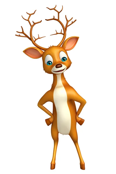 Cute Deer funny cartoon character — Stock Photo, Image