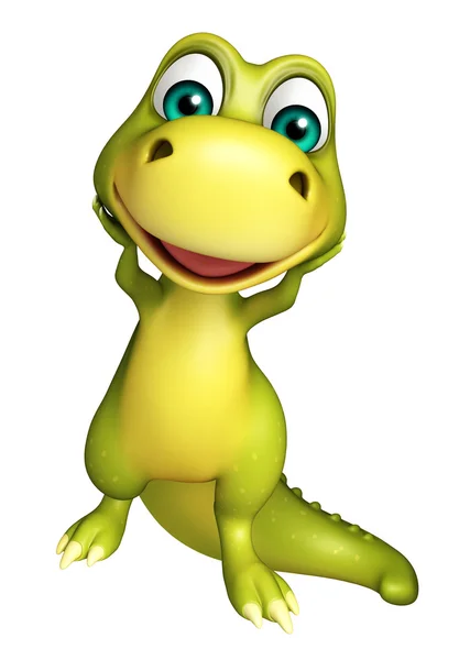 Милый смешной персонаж из мультфильма про динозавров — стоковое фото